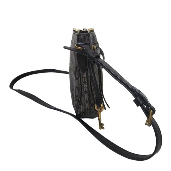 Fossil Farrah Black & Brown Crossbody Purse - Picture 6 of 16